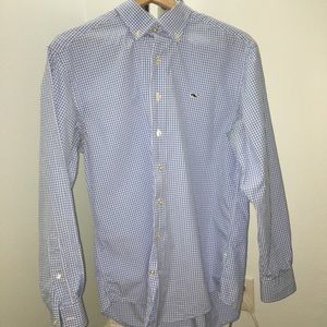 Vineyard Vines Light Blue Gingham Shirt - M